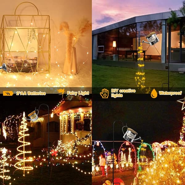 Puutarhan LED-valosarja luova kastelukannu vedenpitävä tähtikirkas