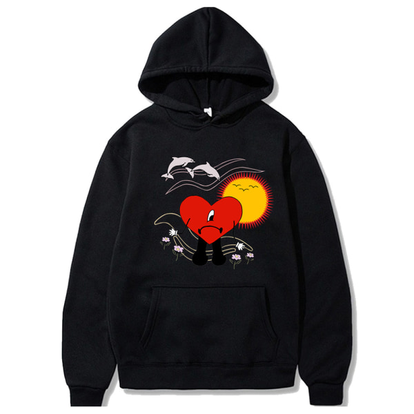 Un Verano Sin Ti Bad Bunny Album Hoodie Sweatshirt för unisex Black M