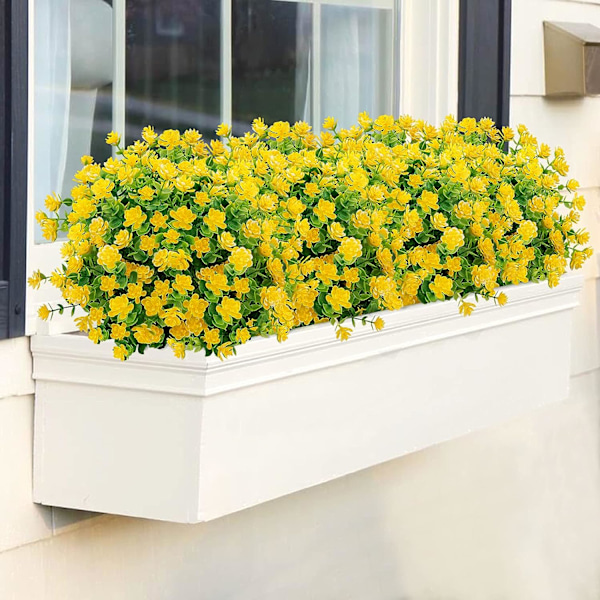 6 buntar konstgjorda blommor utomhus falska blommor för dekoration
