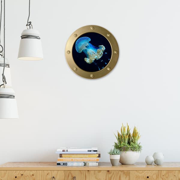 #3D-sukellusveneen ikkunatarra - Meduusa (Halkaisija: 29 cm),#