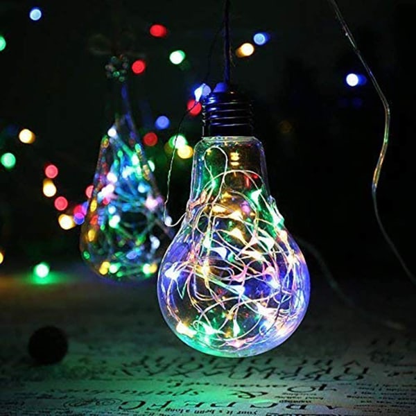 LED Fairy Lights, 6 stk. 1m 10 lamper farvede lyskæder til 1 meter 10 lights