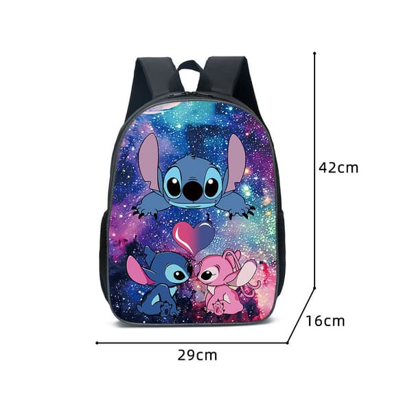3 stk Lilo & Stitch Rygsæk, Lunchtaske og Etui Sæt A