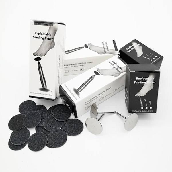 1/2/3/5 Sähköisen jalkaraspin vaihtotyynyt tehokas ja 25mm 240Grit 50 pcs 1 Pc