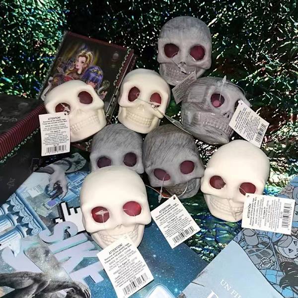 Nyhed Dødningehovedbolde Gotiske Dødningehovedlegetøj til børn Halloween Gray one size