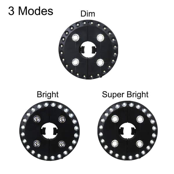 Lamper for uteplass Parasoll Paraply Light 3 Lysstyrke Modus 28 LED