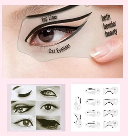 Set med 10 Eyeliner-designer, olika stilar, snabb, flexibel och