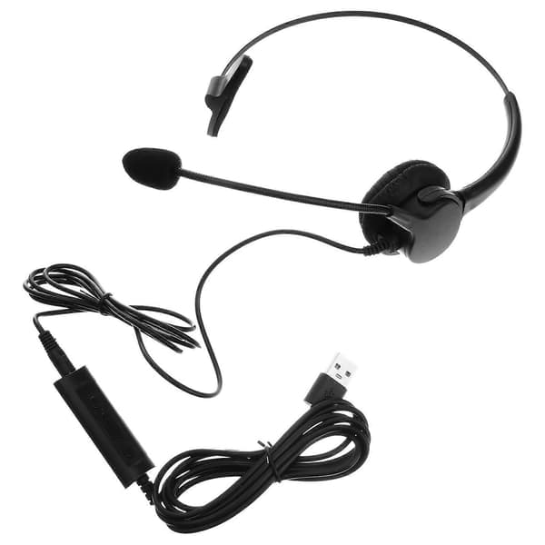 H300 Monaural USB-headset Støjreducerende mikrofon og lydstyrkejustering Headset til computer internetopkald VoIP-kommunikation Skype Webinar Softpho