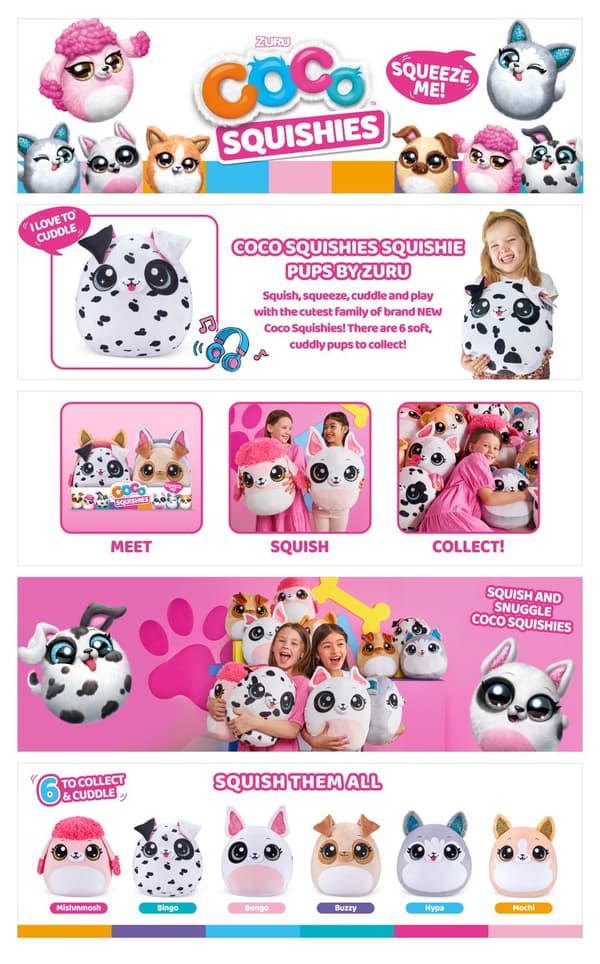 Coco Squishies Squishie Pups MultiColor Mishmmo