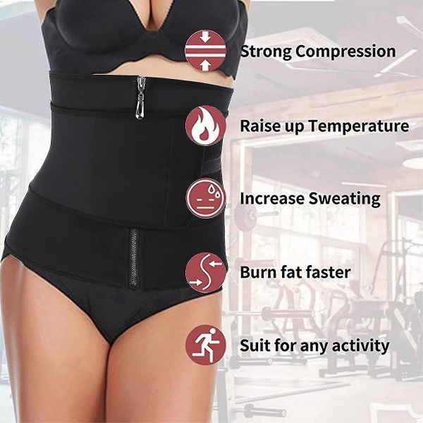 Waist trainer til kvinder eller mænd Midjetrimmer Dame Svedbånd Korset Sportsbælte Tomme