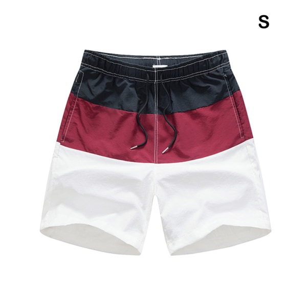 1/2/3/5 Andningsbara och snygga shorts för män - för sommaren Wine Red and Black S,1 1 Pc