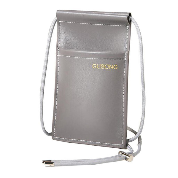 1/2/3/5 saks taske PU-læder med justerbar skulderrem Grey 1 Pc