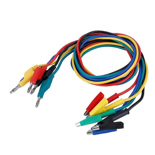 5st P1037 Högspänning 1M 4mm Banankontakt till Krokodilklämma Testkablar för Multimeter