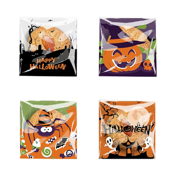 100kpl Halloween Karkkipussit Makeiskeksipussi MIX 6 TYYLIÄ MIX Mix 6 styles
