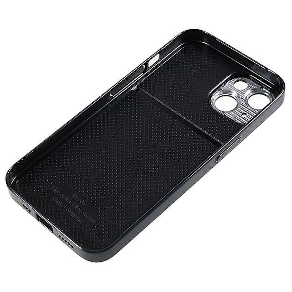 För Iphone 14 Plus Pu Läder + PC Bakre cover Slimt skyddande phone case Black