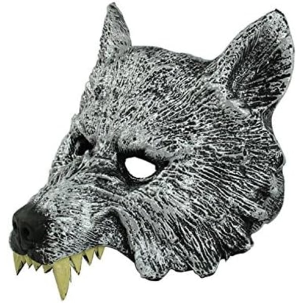 Grå vargens huvudmask för Halloween julfest