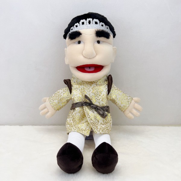 Handdockor i lager, roliga plyschleksaker för pojkar, tygdockor, jeffy fingerdocka Jeff hand puppet