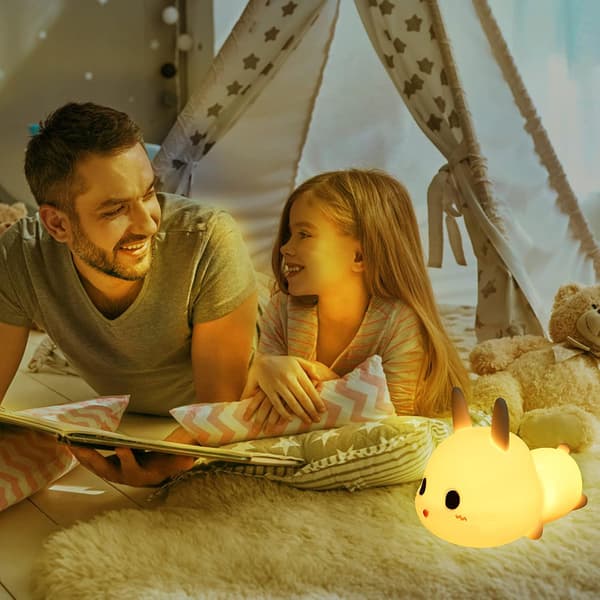 Nattlys for barn, silikon LED nattlys med fjernkontroll