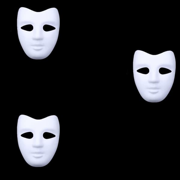 Hvit maske brukes til maling og dekorasjon - Halloween