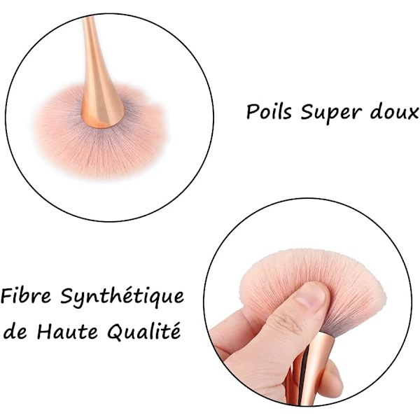 2 stk. løs pudder makeupbørste, foundationbørste