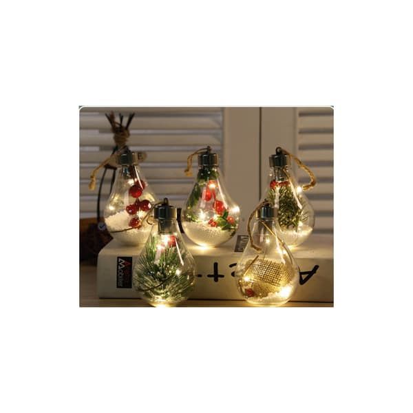 2ST Transparent Julkul Juldekoration Kreativ Sim