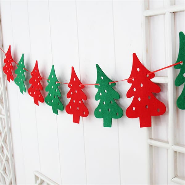 Christmas Bunting Banner Ornaments, Pull Flag, Christmas Elg Jul Sunmostar