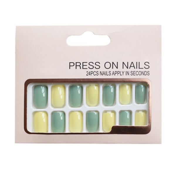 24st lösnaglar falska naglar nageltips kit cover för style 3