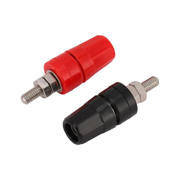 10 STK U50 4mm Kobberterminal Rød Sort Højttalerstik Forstærkerterminal Audio Hex Terminal