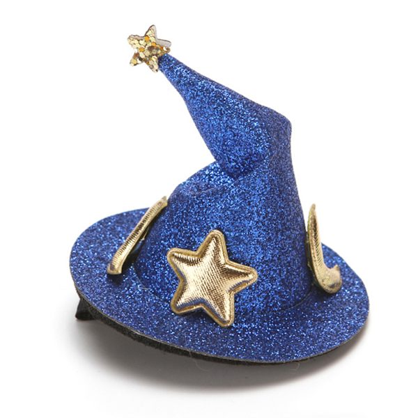 Halloween Koristeet Lapsille Velho Noitahattu Hiusneula Naamiaisrekvisiitta Hiusklipsit Pukeutumiseen Blue