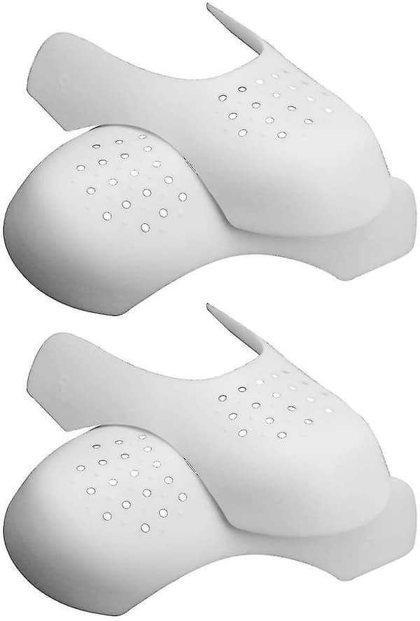 2 par Air Force 1 skrynkelskydd, skrynkelskydd, 7-12 tåskydd för män white