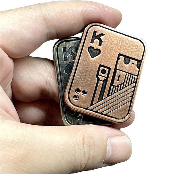 Halloween presenter Metal Poker Push Card Toy Fidget Dekompression