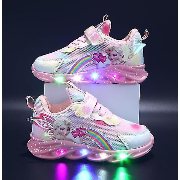 Barn Sportssko Elsa Light Up Sneakers Barn Led Light Up Sneakers Pink 26