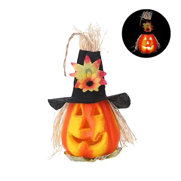 Jack-o'-lantern Pynt Gresskar Hage Hagearbeid Kreativ Gave Skum Vindusdekor Landmalt Keramisk Gresskar black hat