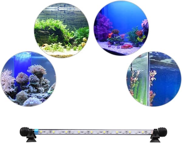 LED akvariebelysning, vattentät LED blå & vit, 37cm