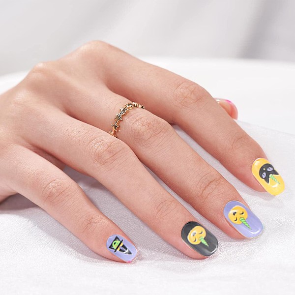Falska naglar Långa falska naglar på naglar Resin Stick On Nails 12 style 3