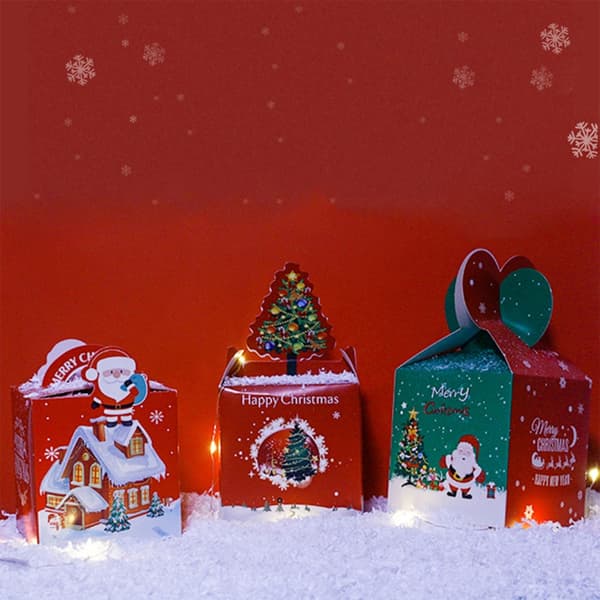 Julgodispresentförpackning 10 stycken Julfestfavorit Pappersgodisask null - H22