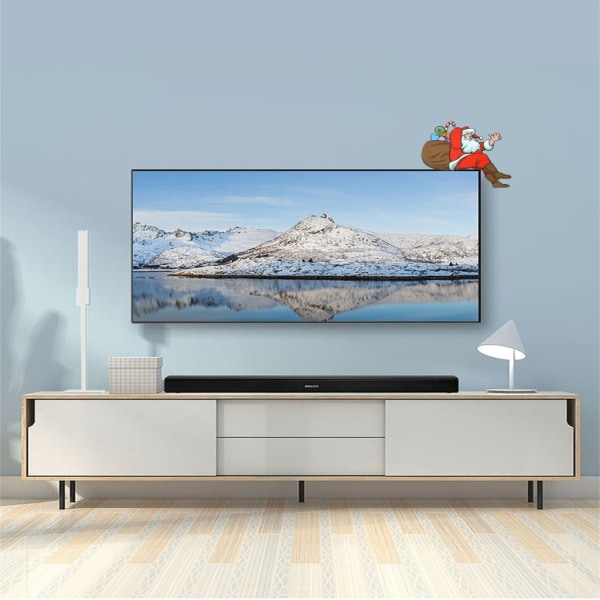 Jul Dörrkarm Dekoration Santa Älg Trä Dörr Hörnskylt Ornament Juldekorationer 2024 Nyårspresenter null - C