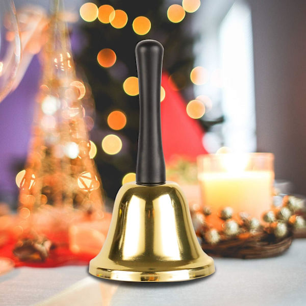 Handklocka Metal Tea Bell Service Bell Guld Handklocka Skola Liten handklocka för vuxna Medium