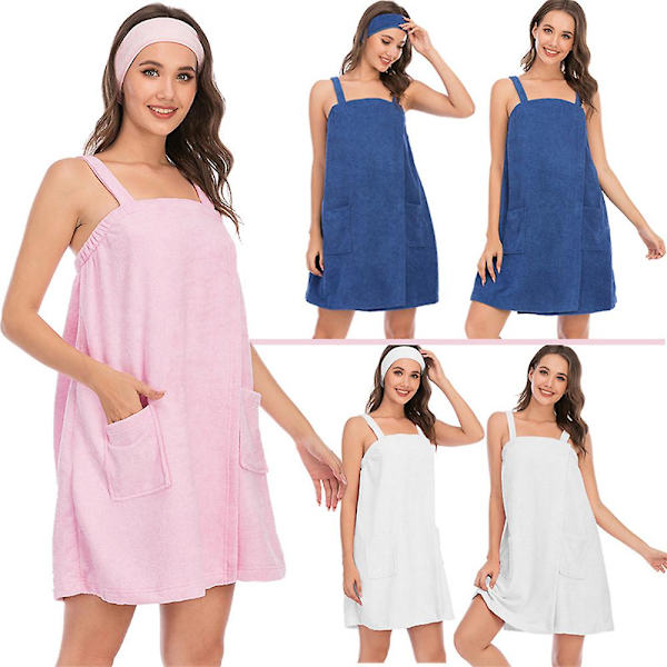 Badhandduksficka för damer Spa Terry Robe grey