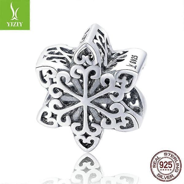 Sterling Sølv Charm Elegant Snefnug