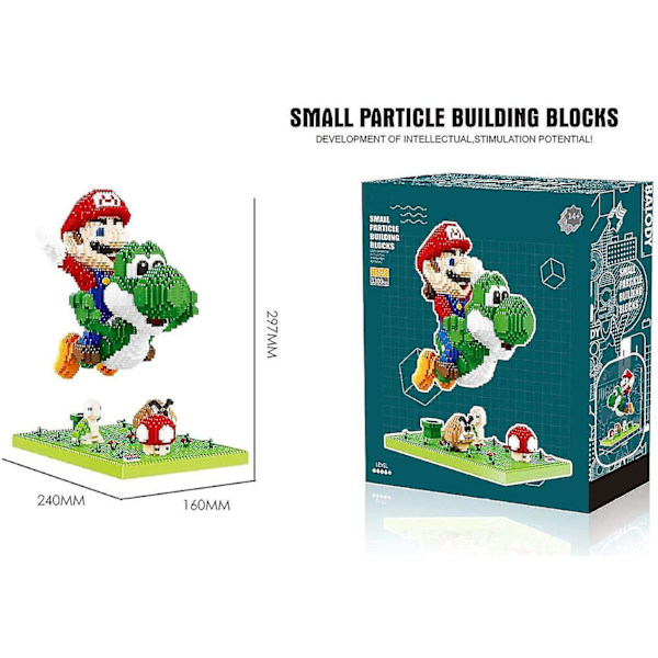 Super mario luigi block pussel 3d karaktär byggstenar