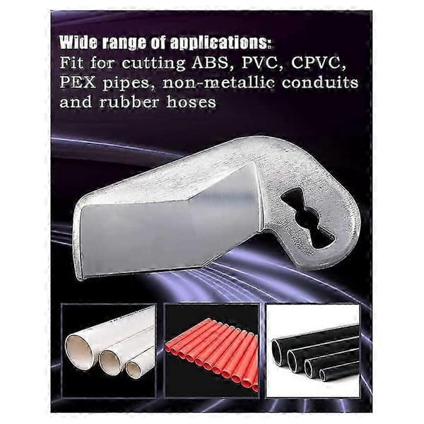 48-44-0405 M12 PVC erstatningsskjærblad for plastrør, passer til 2470-20, 2470-21, PVC, ABS, PEX (2-pakning)