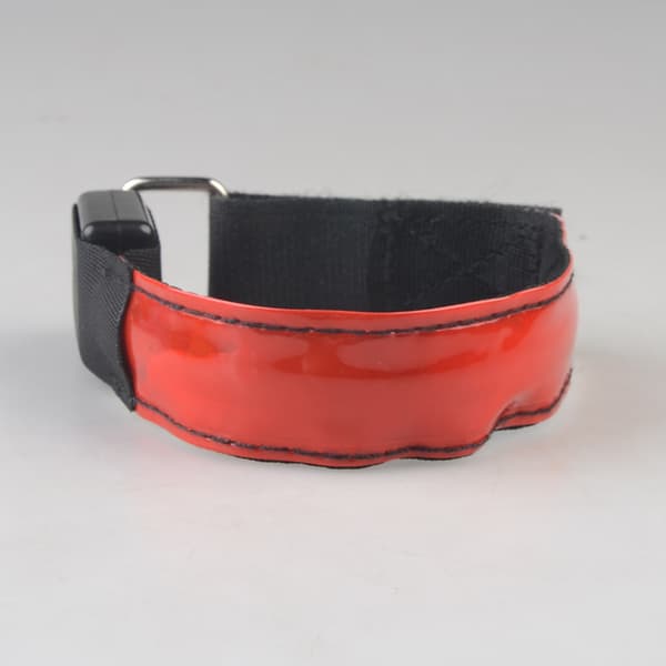 #(Rødt) LED-armbånd/reflekterende/refleksbånd#