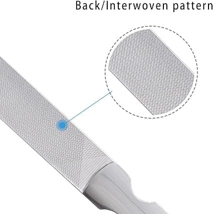 13,2 cm neglefil i rustfrit stål, dobbeltsidet poleret metalna