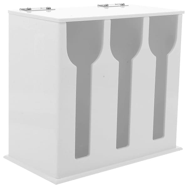 Bestikkboks Skjeoppbevaringsetui med 3 rom Bestikkdispenser