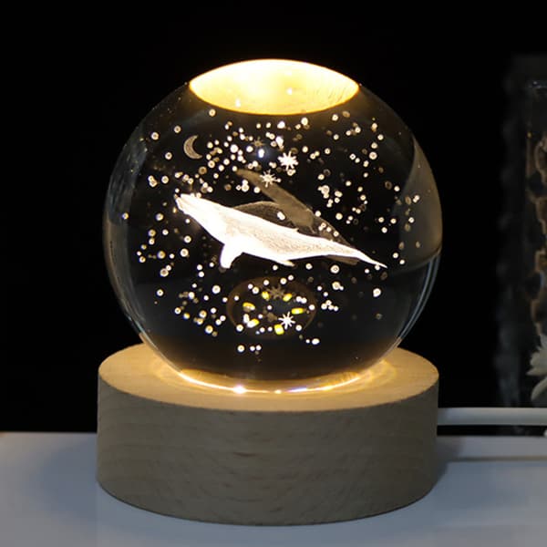 #Dekorativ LED-krystallbordlampe for barn, juledekorasjon#