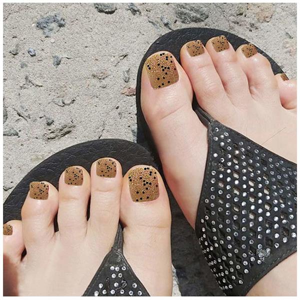 Paina varpaankynnet 24 kpl Halloween tekovarpaankynnet Glitter