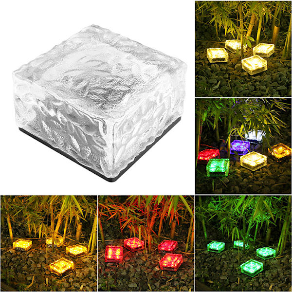 frostat glas LED-solarlampor för utomhuslandskapsbelysning, pa