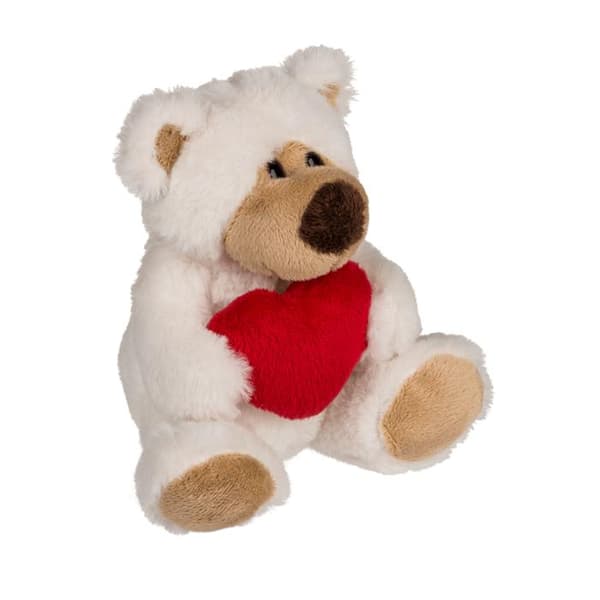 Teddybjørn med Hjerte - Kosedyr white