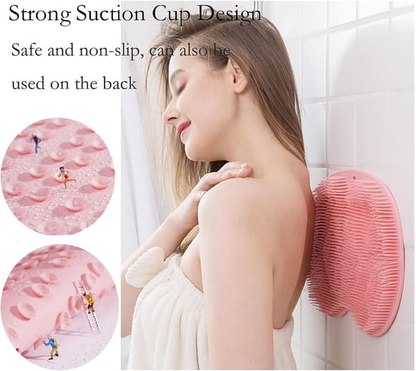 Duschfotmassager Scrubber & Cleaner Akupressurmatta pink