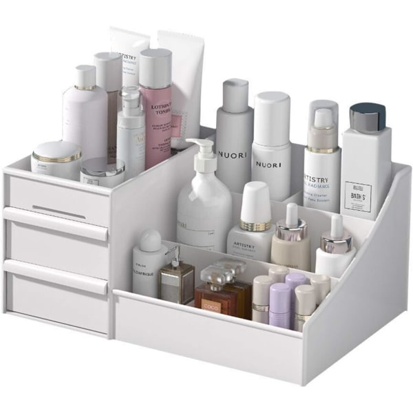 Kosmetisk Organizer, Multi-Layer Design, Hvid, 28,5*17,5*12,5 cm